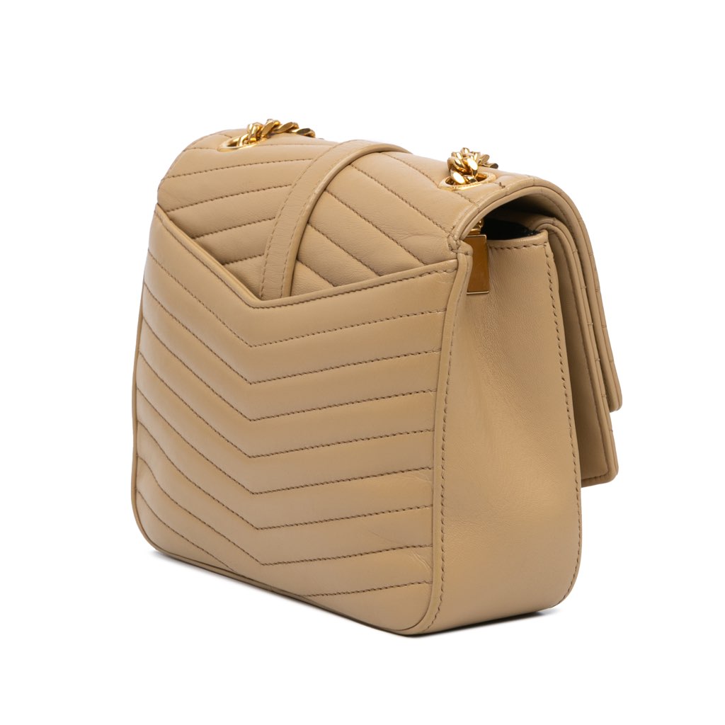 Saint Laurent Small Chevron Lambskin Monogram Sulpice Bag - 2
