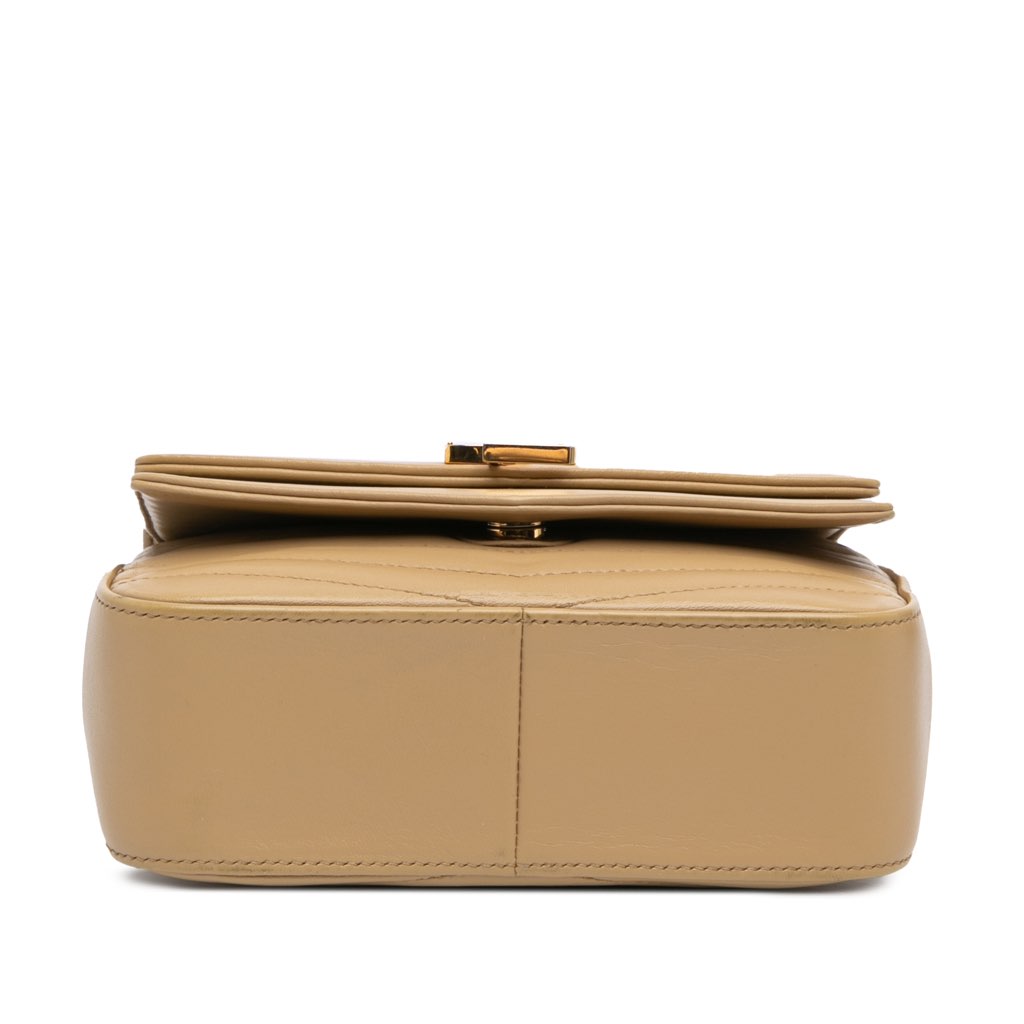 Saint Laurent Small Chevron Lambskin Monogram Sulpice Bag - 3