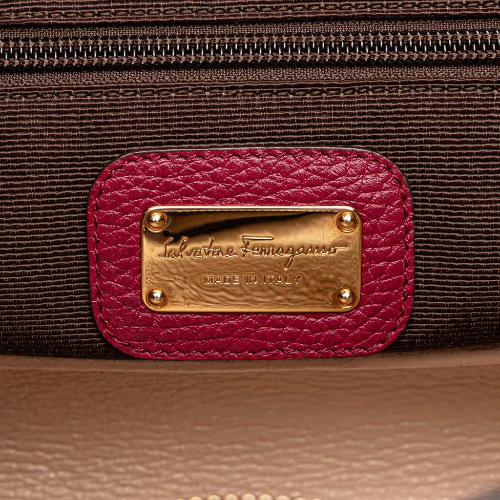 Salvatore Ferragamo Leather Gancini Tote - 5