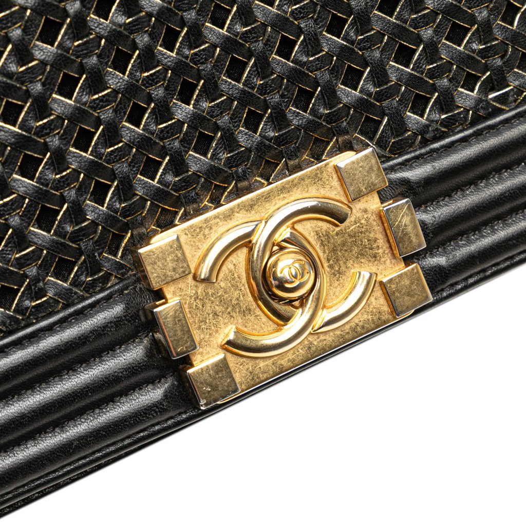 Chanel Small Braided Sheepskin Boy Flap - Detail 2