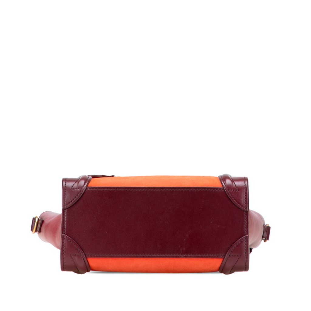 Celine Nano Bicolor Suede and Calfskin Luggage Tote - 3