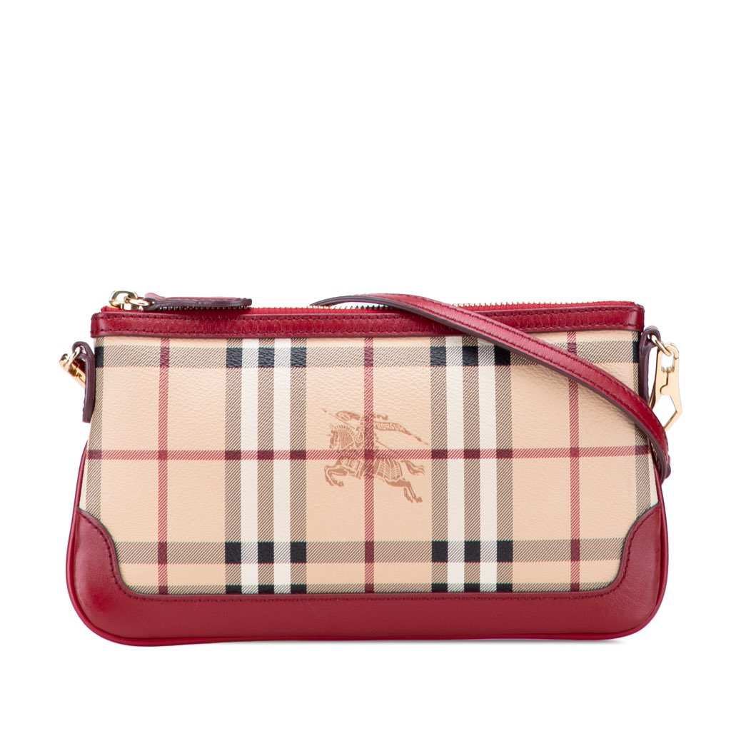 Burberry Haymarket Check Coated Canvas Peyton Crossbody
