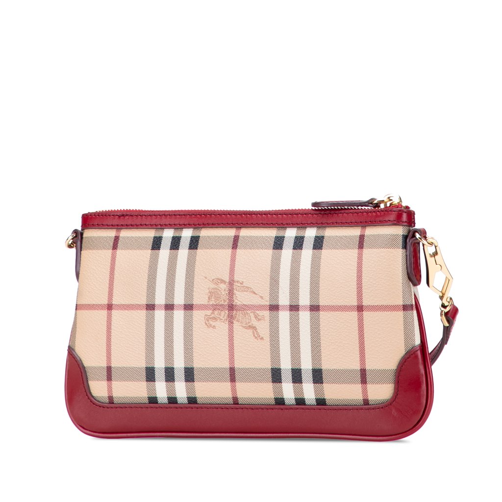 Burberry Haymarket Check Coated Canvas Peyton Crossbody - Back view