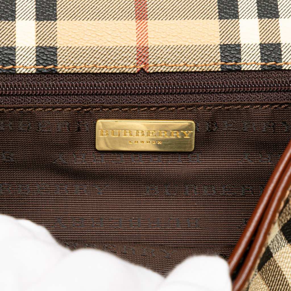 Burberry Haymarket Check Coated Canvas Crossbody - 5