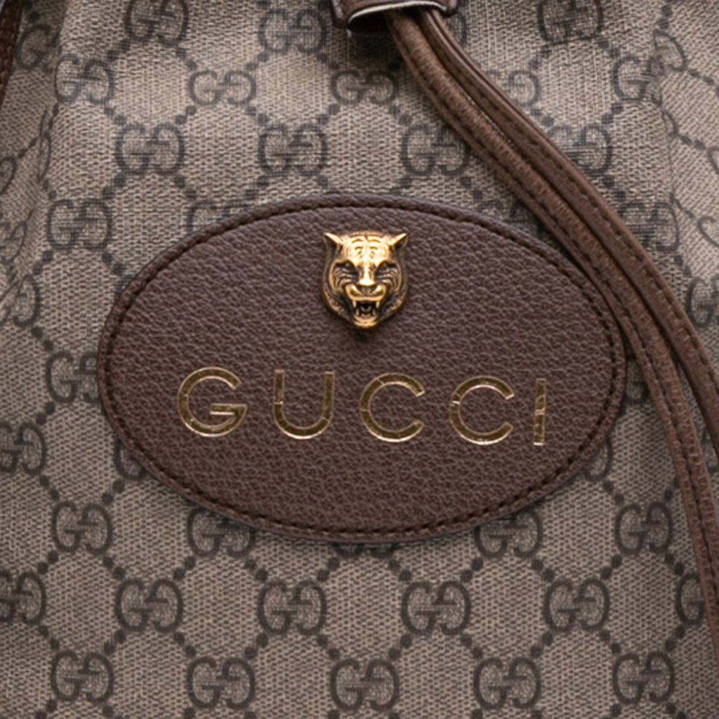 Gucci GG Supreme Neo Vintage Drawstring Bucket Bag - 5