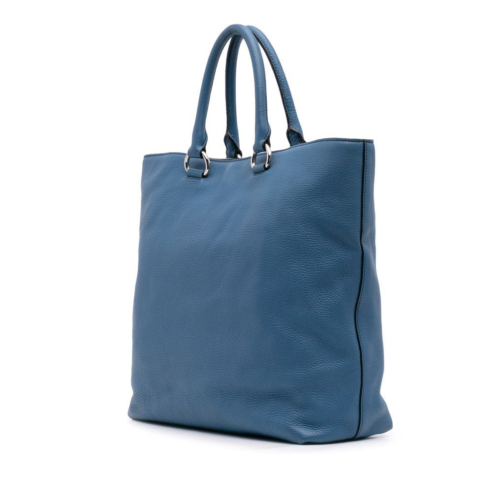 Prada Vitello Daino Open Convertible Tote - Back view