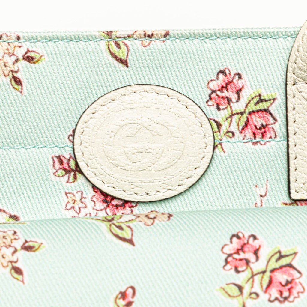 Gucci Small Floral Canvas Childrens Tote - Detail 2