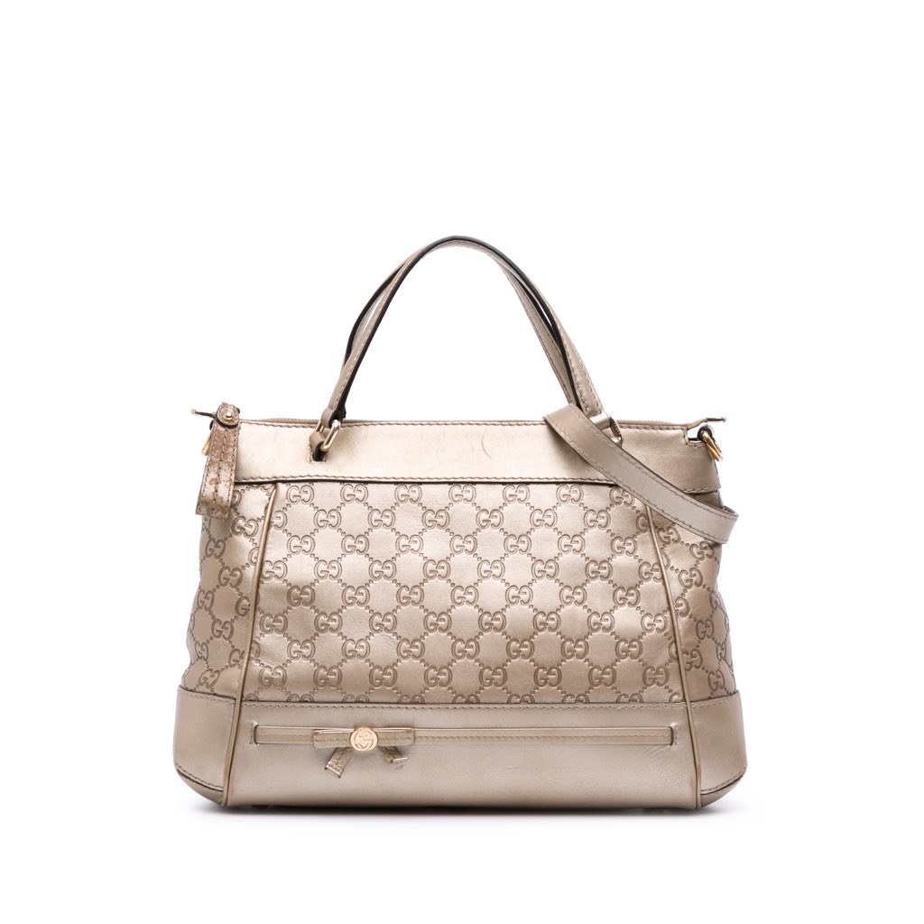 Gucci Metallic Guccissima Mayfair Satchel