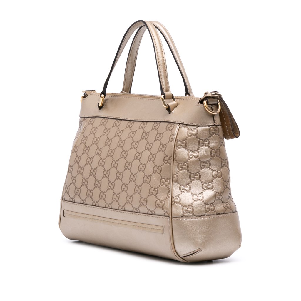 Gucci Metallic Guccissima Mayfair Satchel - 2