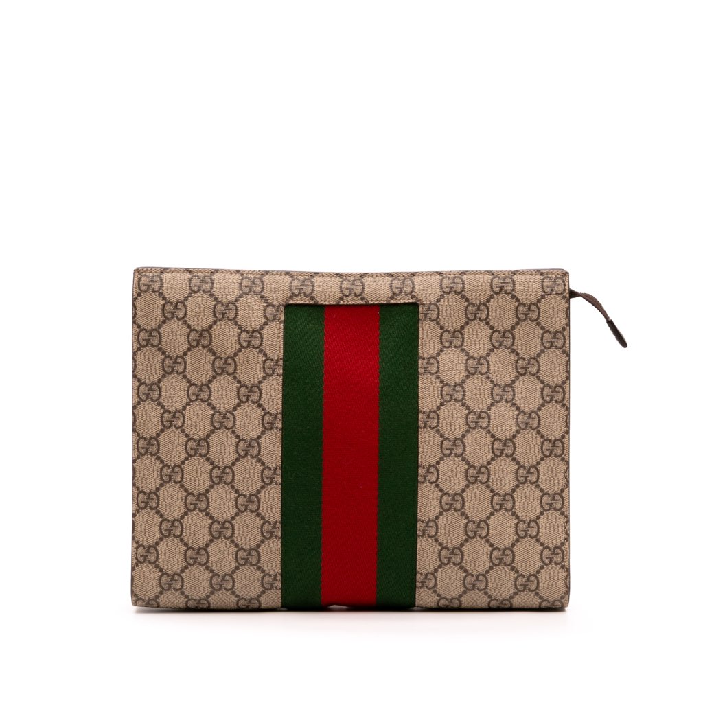 Gucci GG Supreme Web Clutch