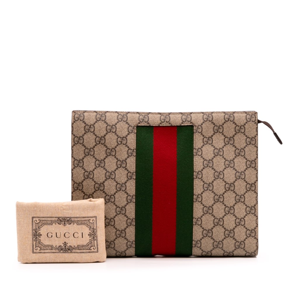 Gucci GG Supreme Web Clutch - Image 14