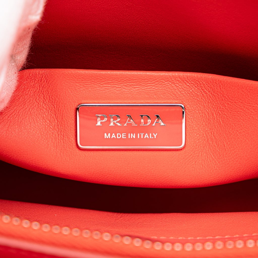 Prada Brushed Leather Architectural Line Horizontal Bag - 5