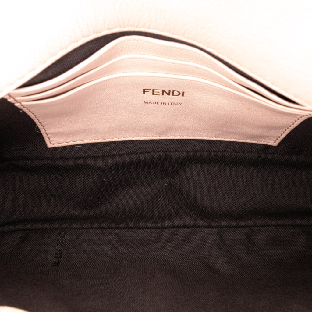 Fendi Mini Zucca Embossed Leather Baguette Satchel - 4