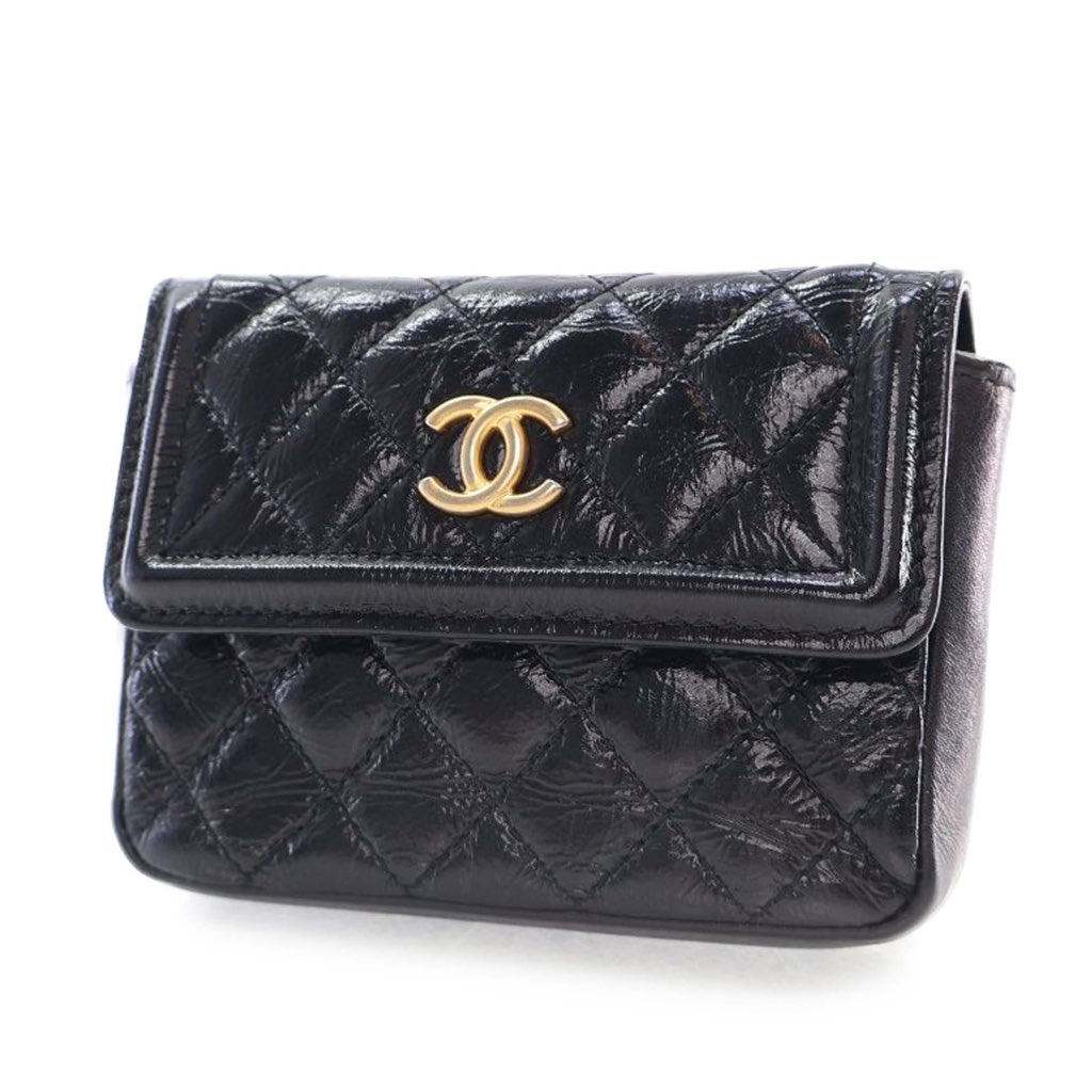 Chanel Quilted Shiny Aged Calfskin Waist Belt Bag - 2