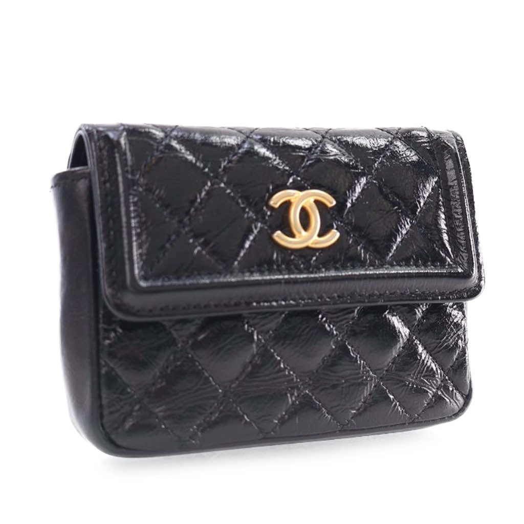 Chanel Quilted Shiny Aged Calfskin Waist Belt Bag - 3
