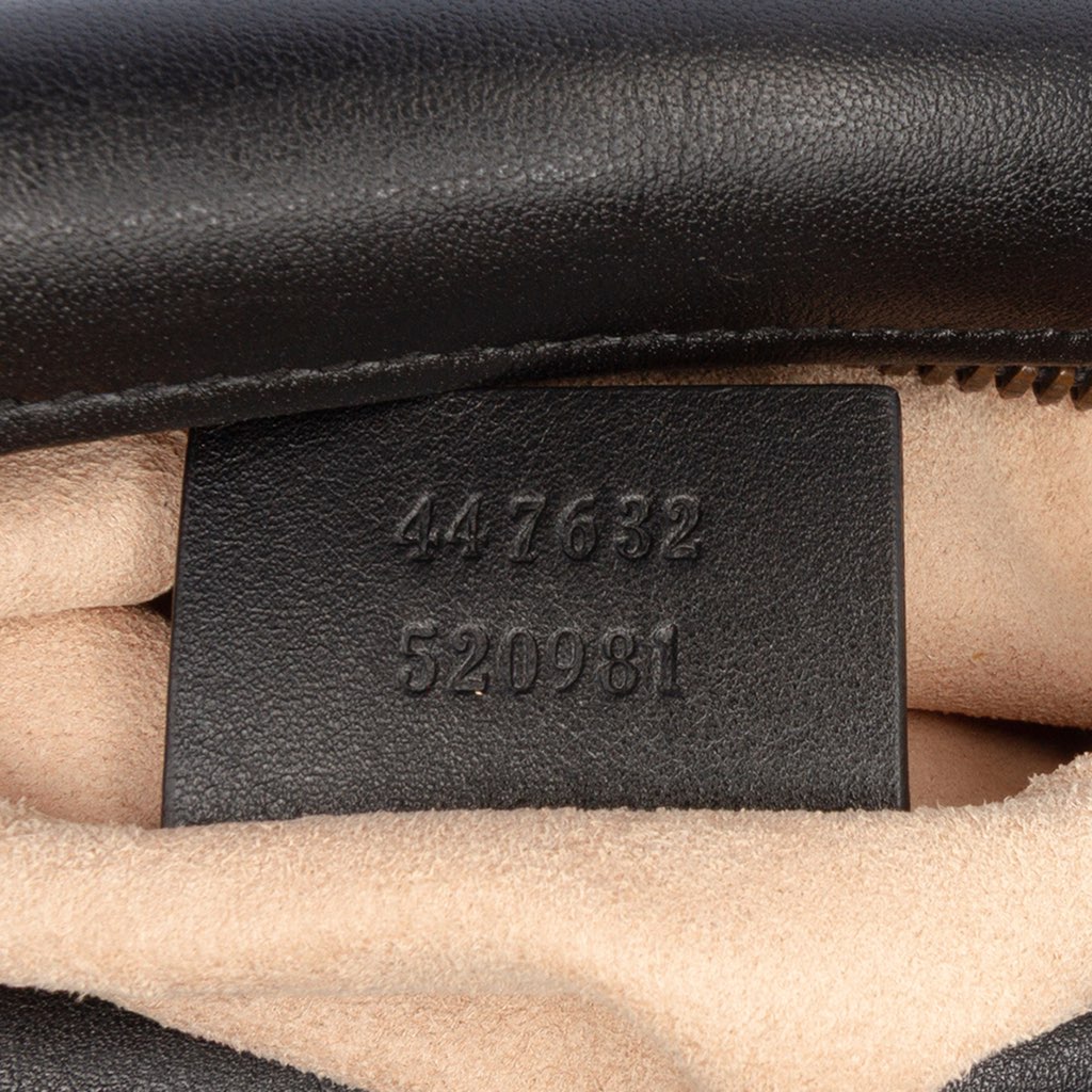 Gucci Small GG Marmont Matelasse Leather Pearl Studded Crossbody - Detail 1