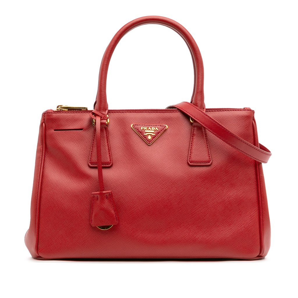 Prada Small Saffiano Lux Galleria Double Zip Satchel