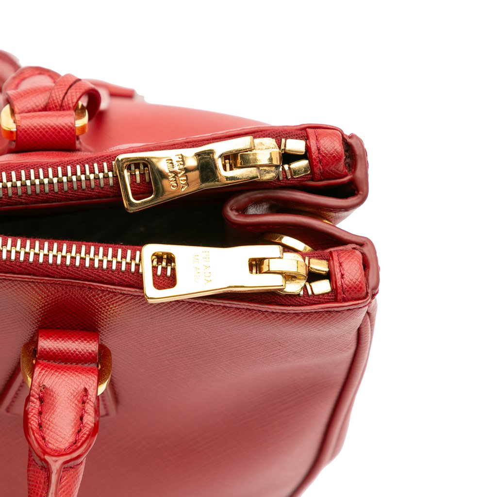 Prada Small Saffiano Lux Galleria Double Zip Satchel - Image 10