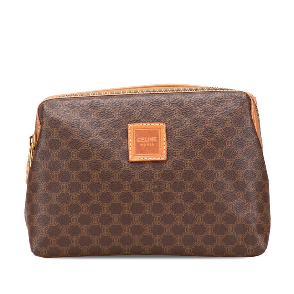 Celine Macadam Coated Canvas Clutch