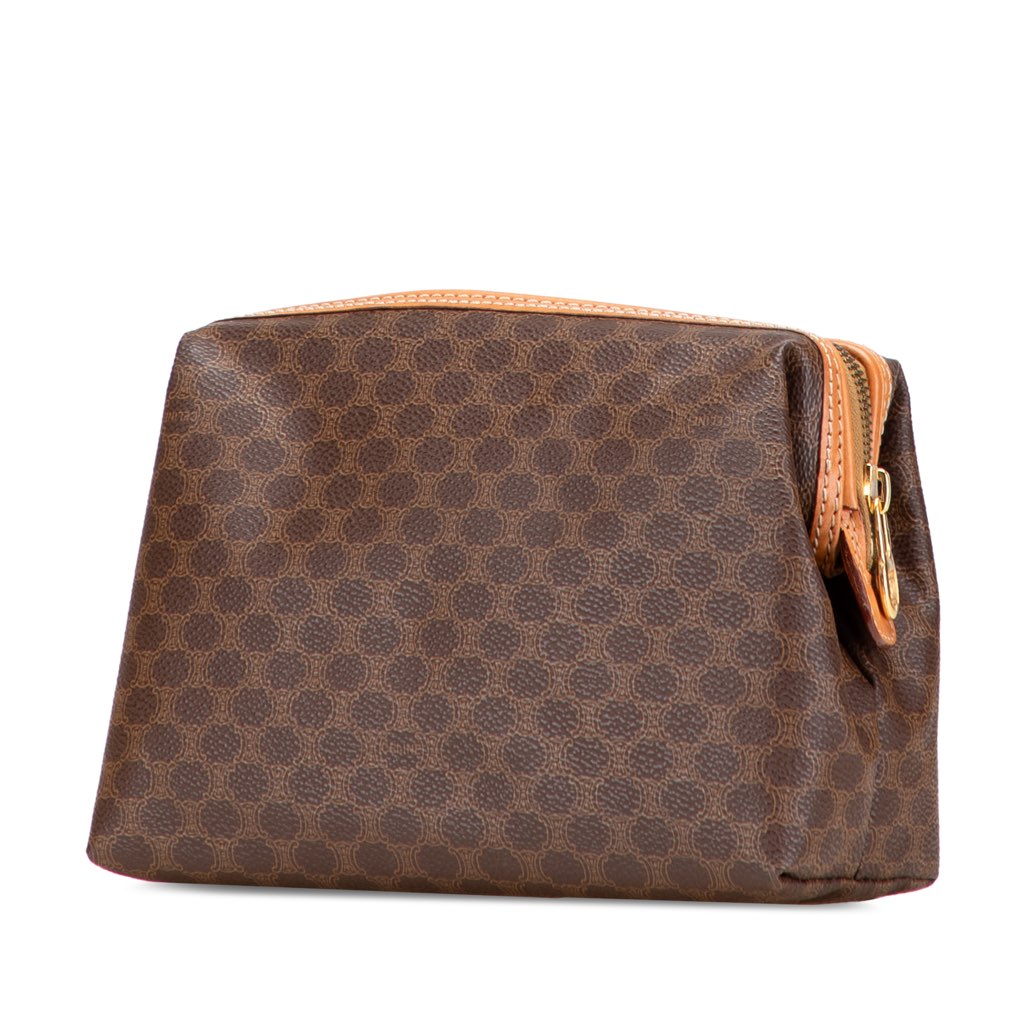 Celine Macadam Coated Canvas Clutch - Back view