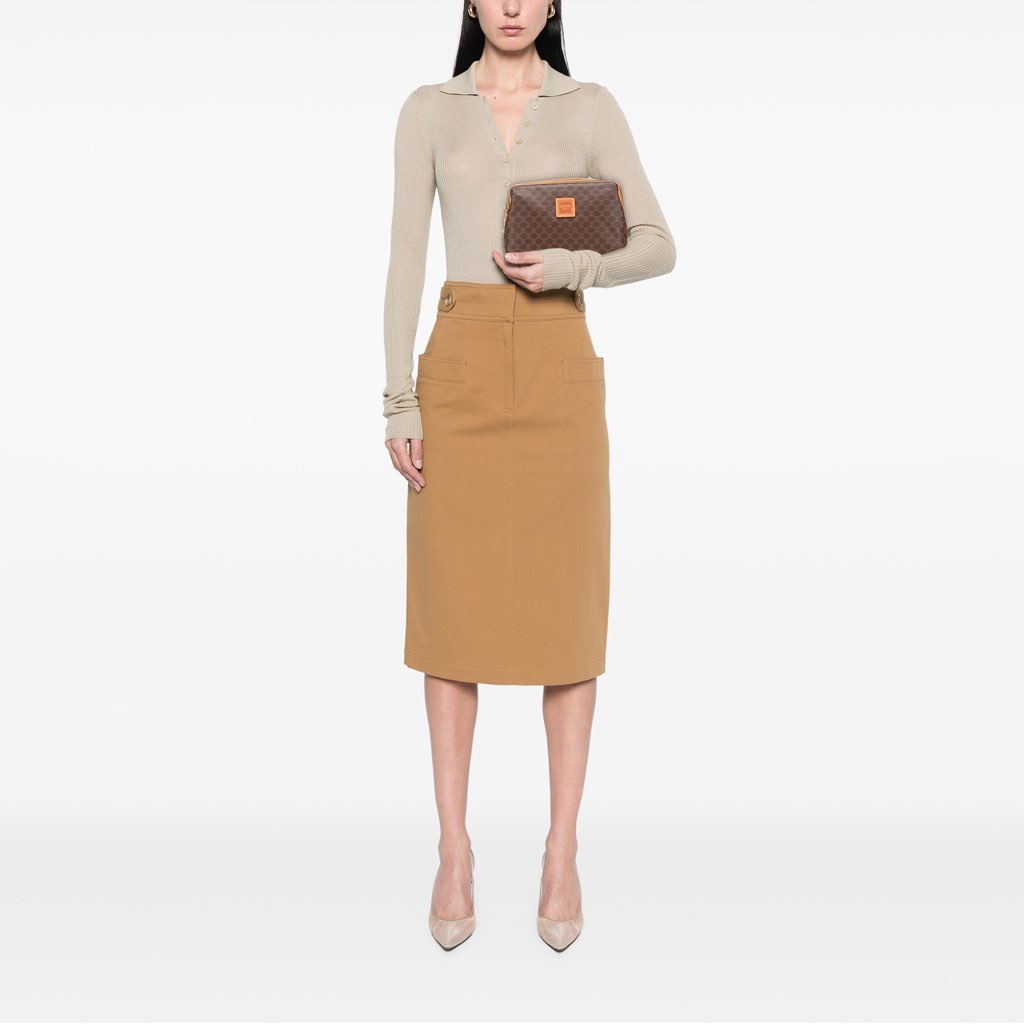 Celine Macadam Coated Canvas Clutch - Image 13