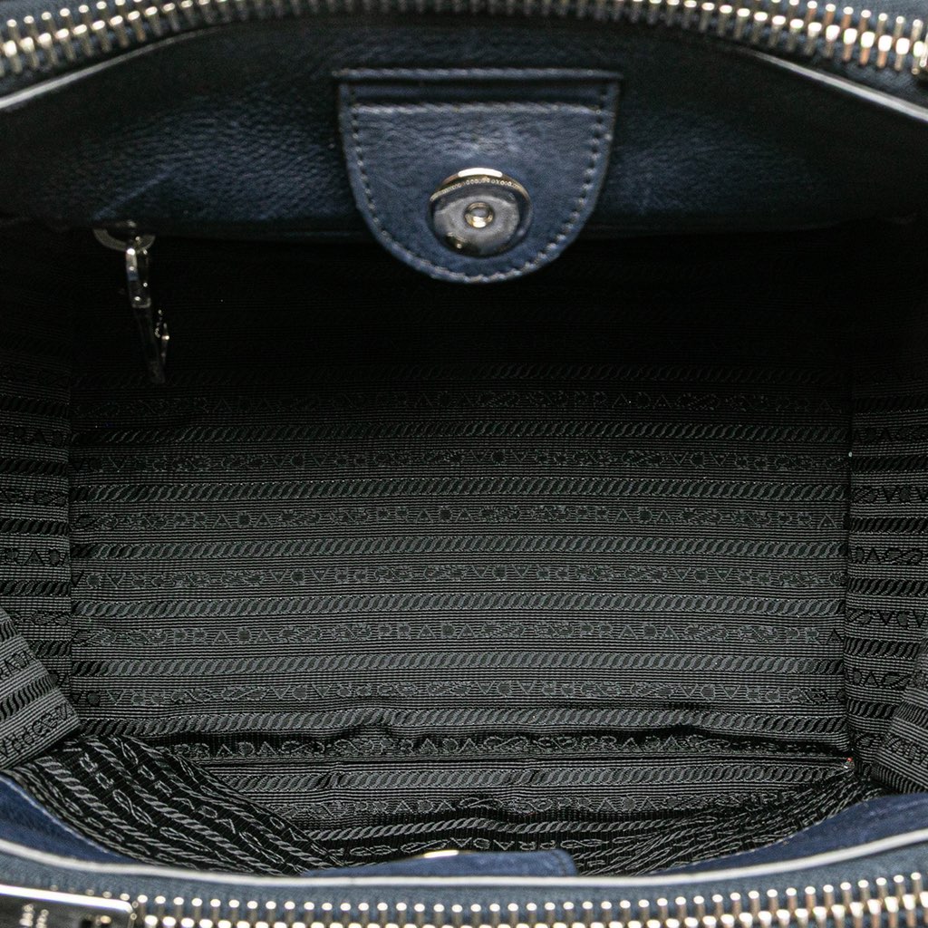 Prada Glace Calf Twin Pocket Double Handle Satchel - 4