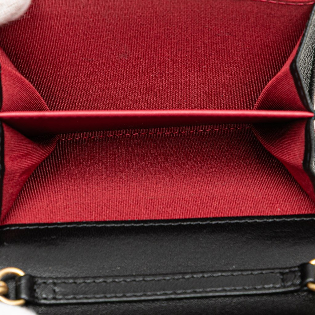 Chanel Quilted Lambskin Chanel 19 Card Holder On Chain - 4