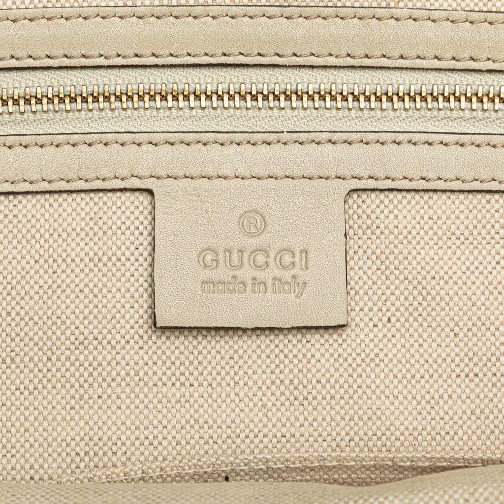 Gucci GG Canvas Web Mayfair Satchel - Side view