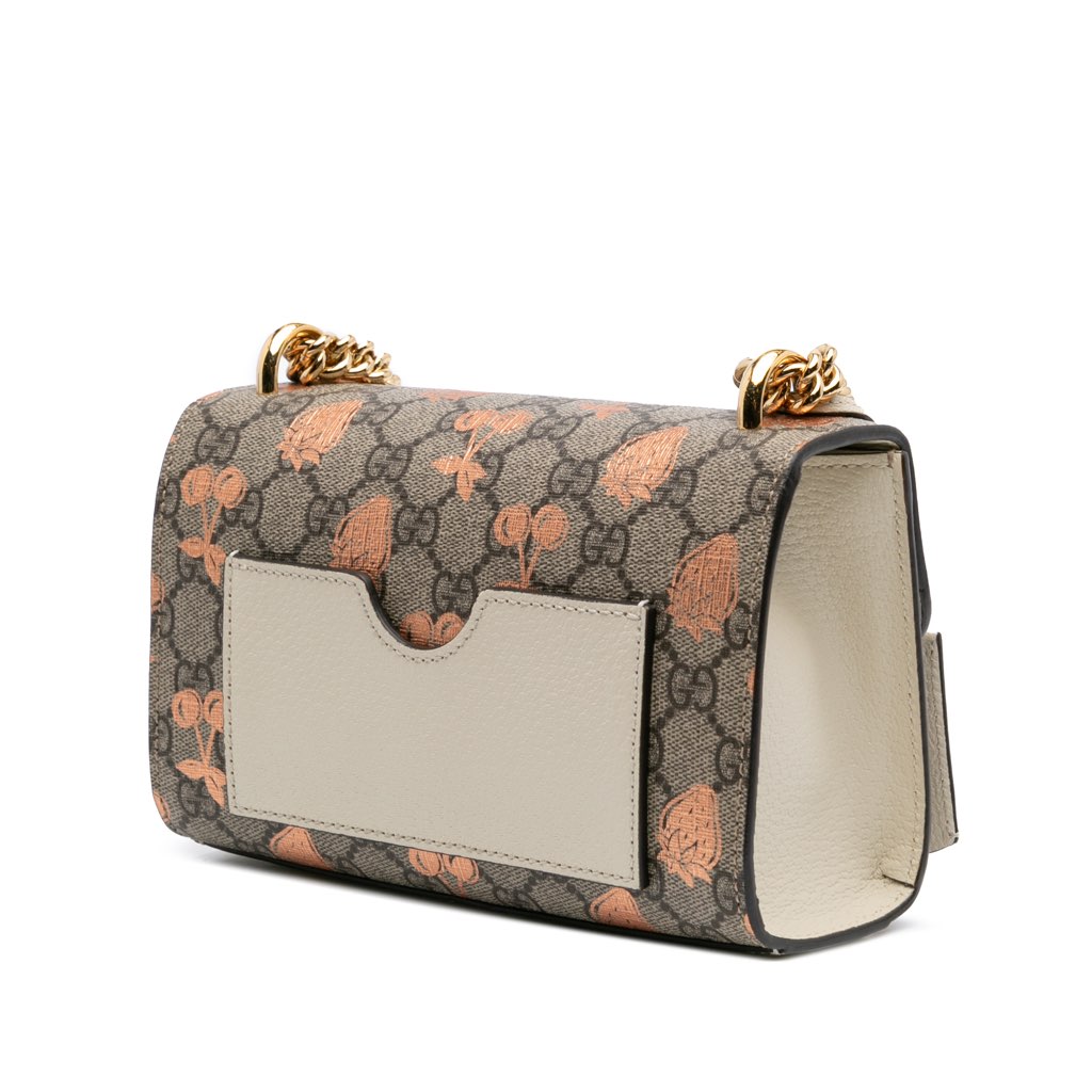 Gucci Small GG Supreme Berry Padlock Crossbody - Back view