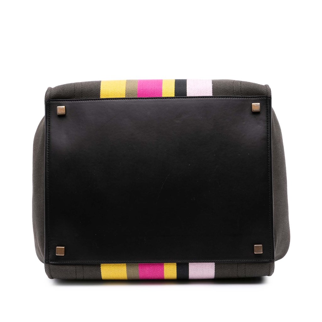 Celine Medium Canvas Striped Phantom Luggage Tote - 3