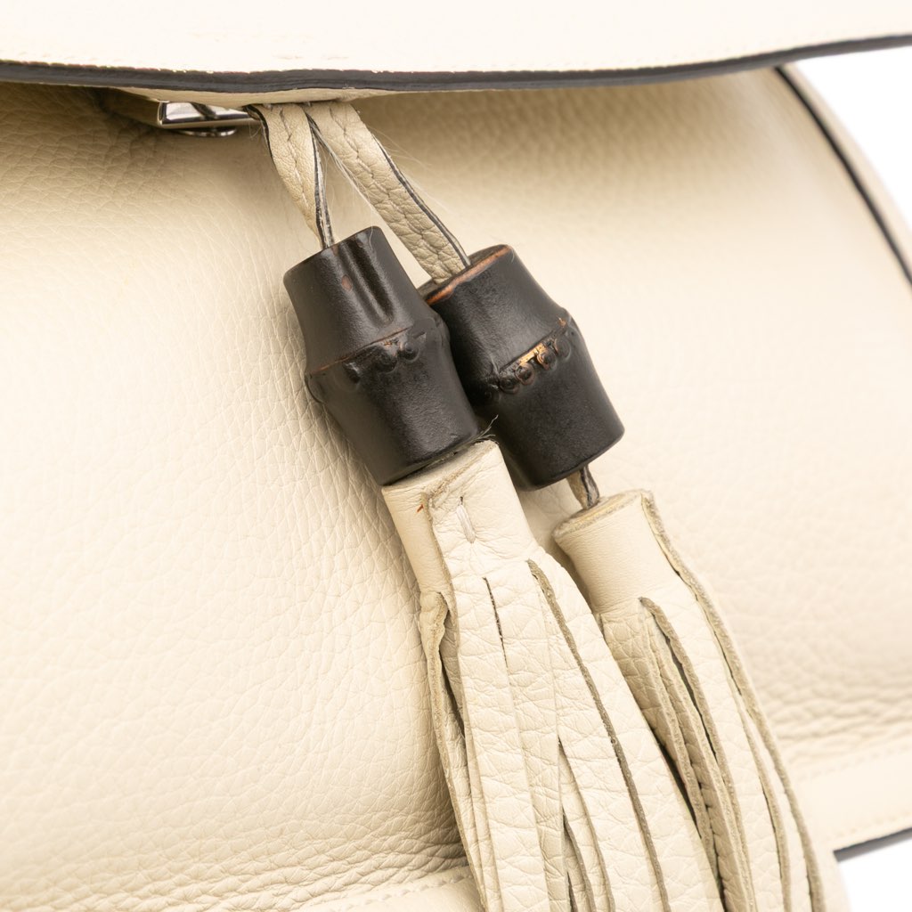 Gucci Medium Leather Bamboo Daily Crossbody - Image 12