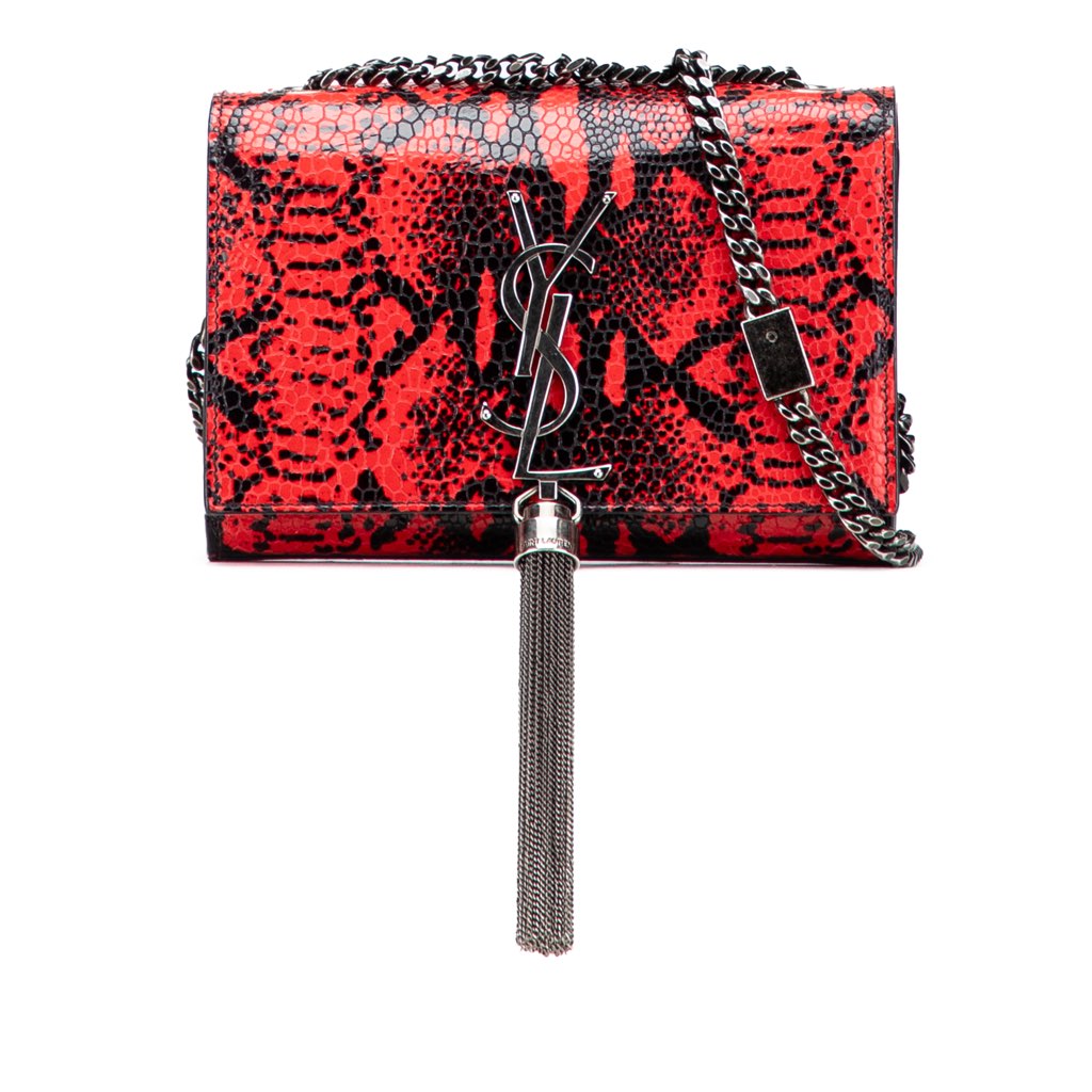 Saint Laurent Small Embossed Calfskin Classic Monogram Kate Crossbody