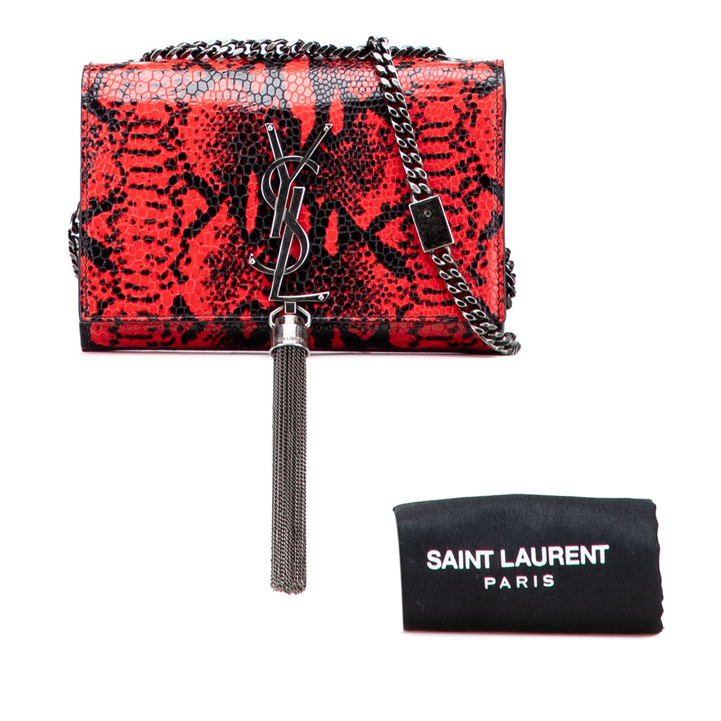 Saint Laurent Small Embossed Calfskin Classic Monogram Kate Crossbody - Image 12