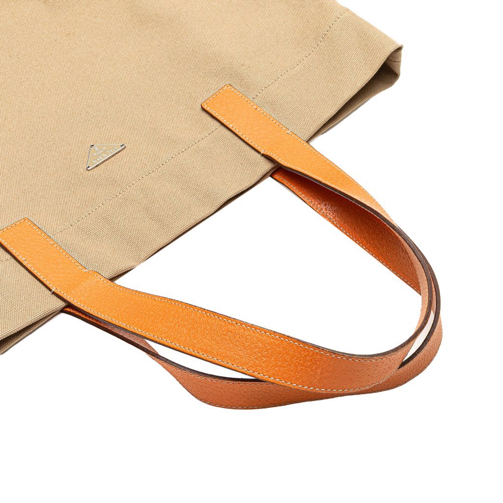 Prada Cinghiale Trimmed Canapa Tote - Image 12