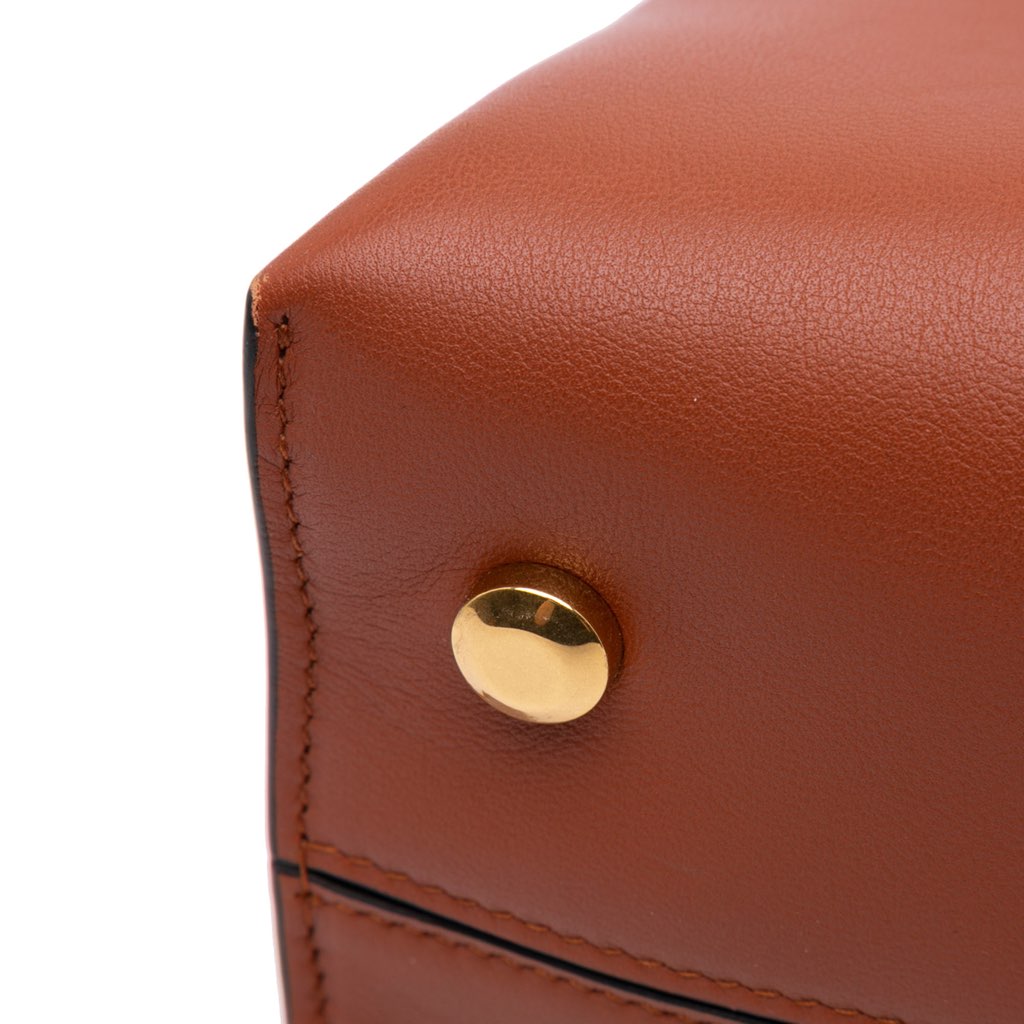 Salvatore Ferragamo Leather Gancini Trifolio Top Handle Bag - Image 14