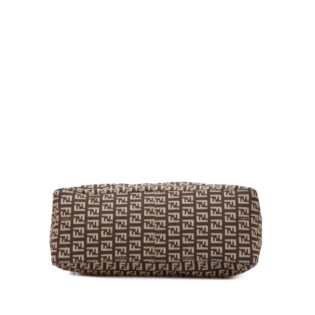 Fendi Zucchino Canvas Tote Brown Canvas Good - Inside View