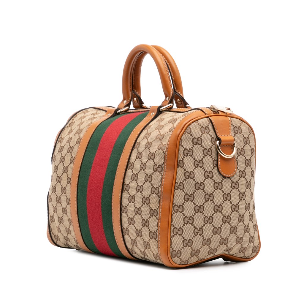 Gucci Medium GG Canvas Web Joy Boston Bag - 2