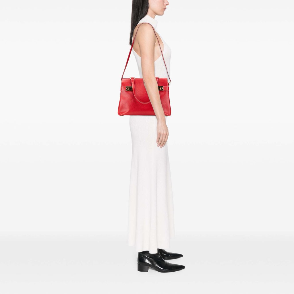 Salvatore Ferragamo Leather Nencia Satchel - Image 13