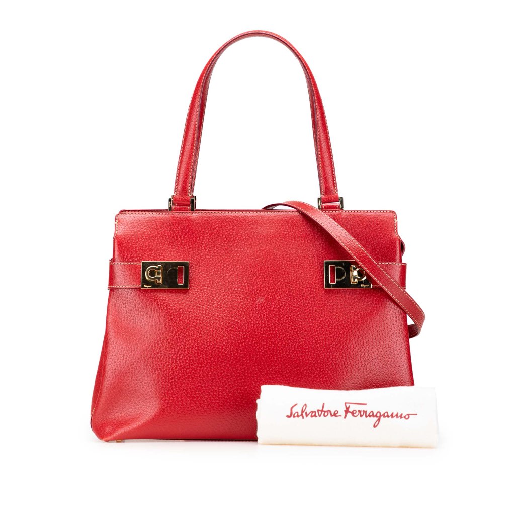 Salvatore Ferragamo Leather Nencia Satchel - Image 14