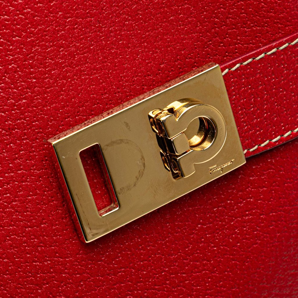 Salvatore Ferragamo Leather Nencia Satchel - Image 11