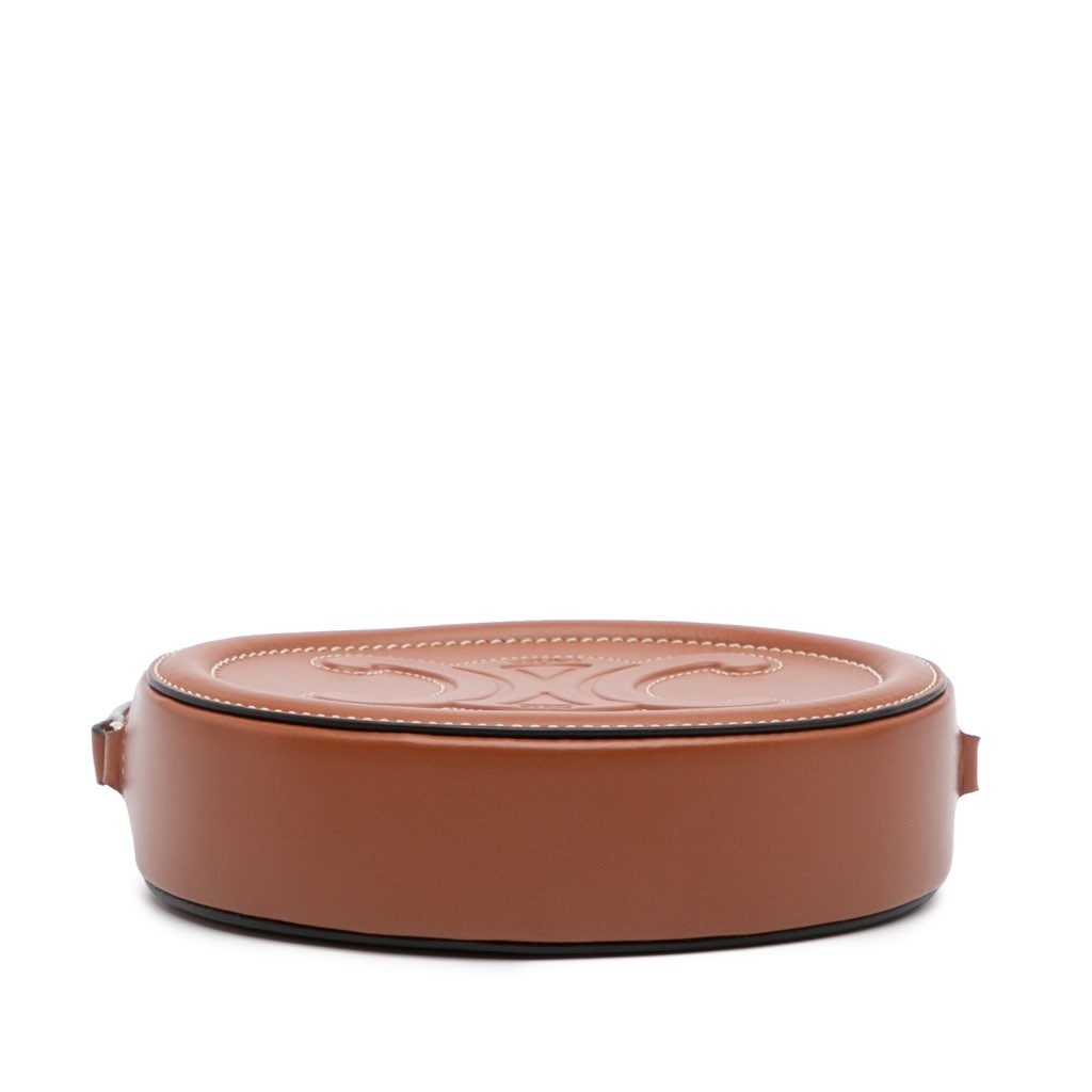 Celine Small Calfskin Cuir Triomphe Oval Crossbody - Image 6