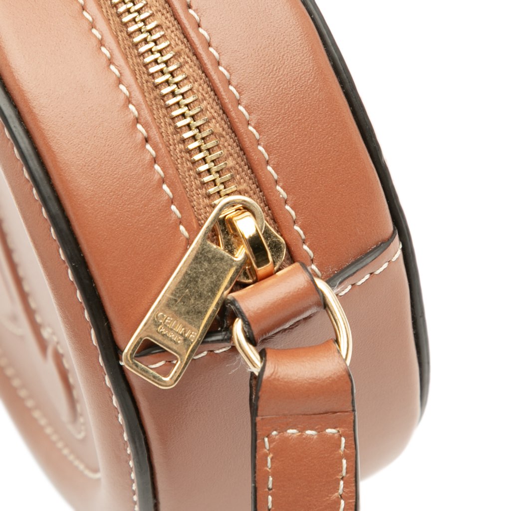 Celine Small Calfskin Cuir Triomphe Oval Crossbody - Detail 2