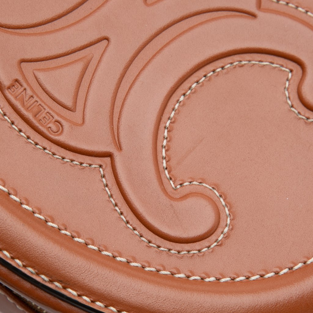 Celine Small Calfskin Cuir Triomphe Oval Crossbody - Image 12