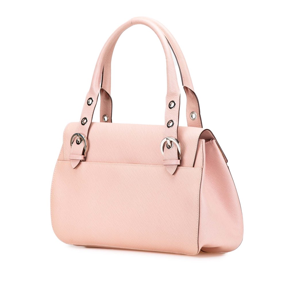 Salvatore Ferragamo Leather Gancini Handbag - Back view