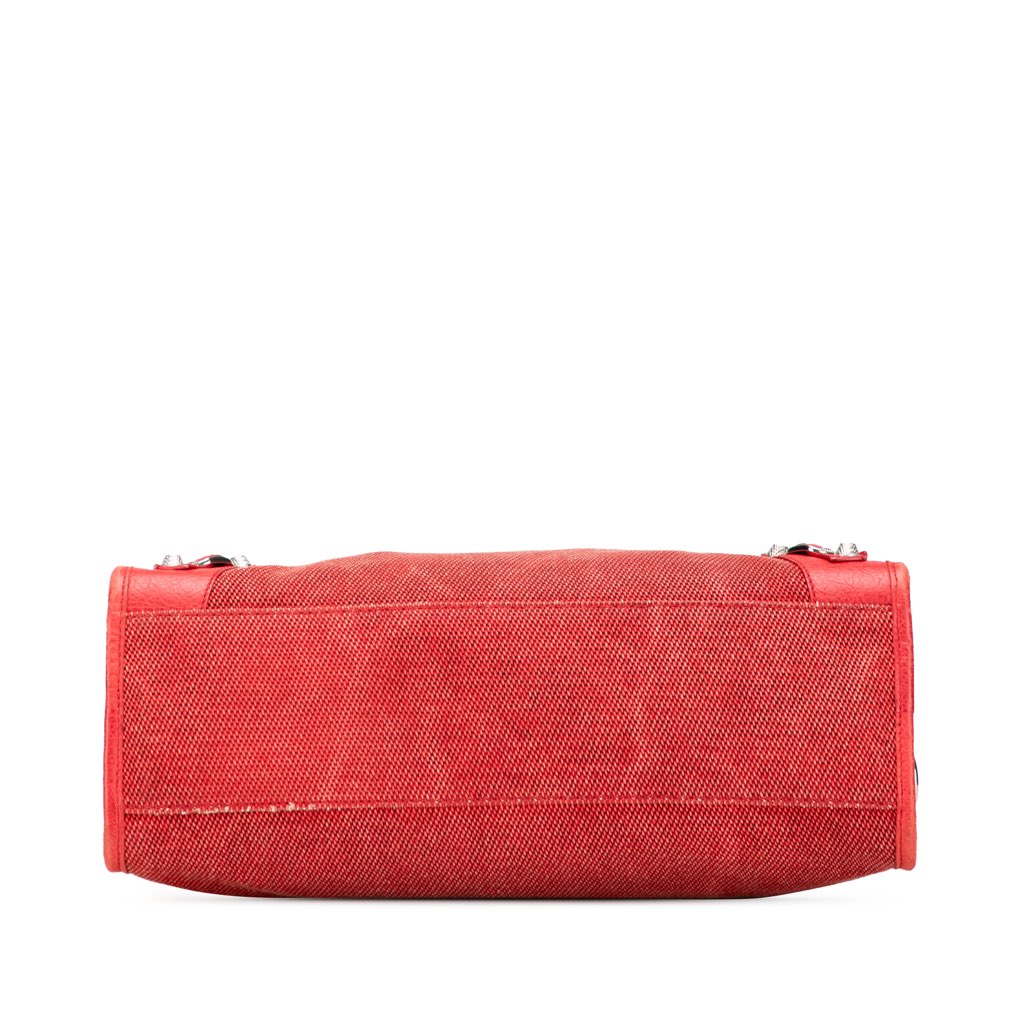 Balenciaga Lambskin Trimmed Canvas Motocross City Giant 12 Satchel - Image 6