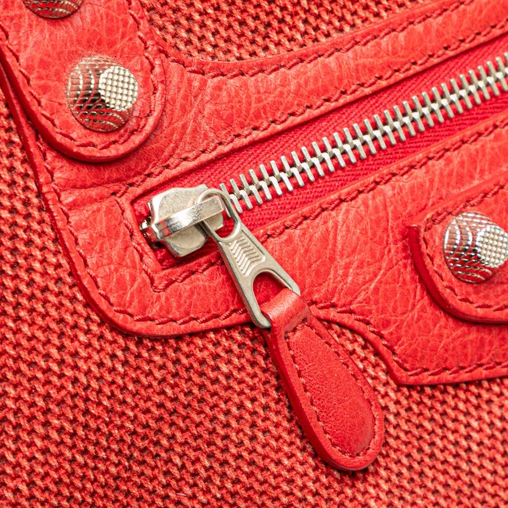 Balenciaga Lambskin Trimmed Canvas Motocross City Giant 12 Satchel - Detail 2