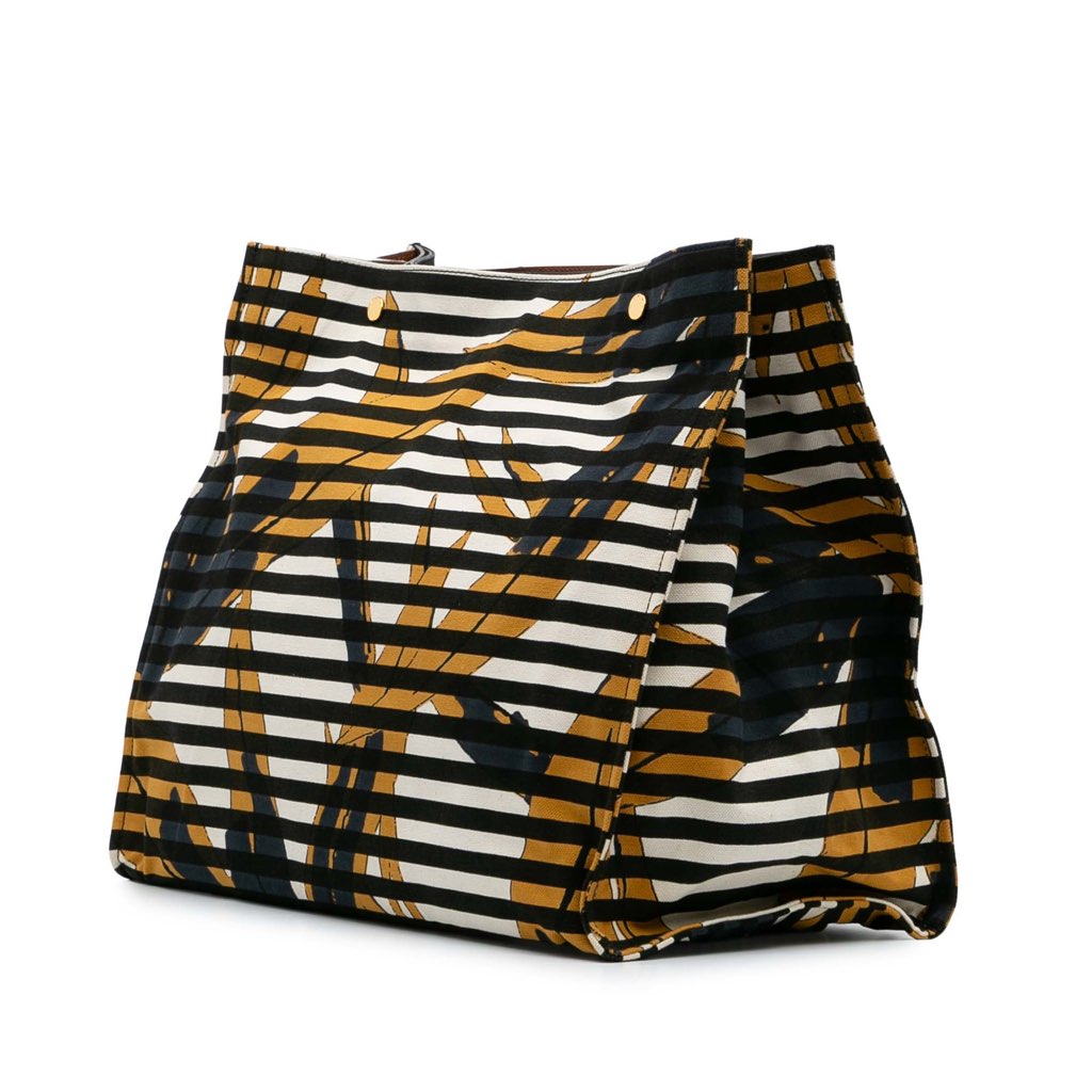 Marni Printed Canvas Striped Floral Crossbody - 2
