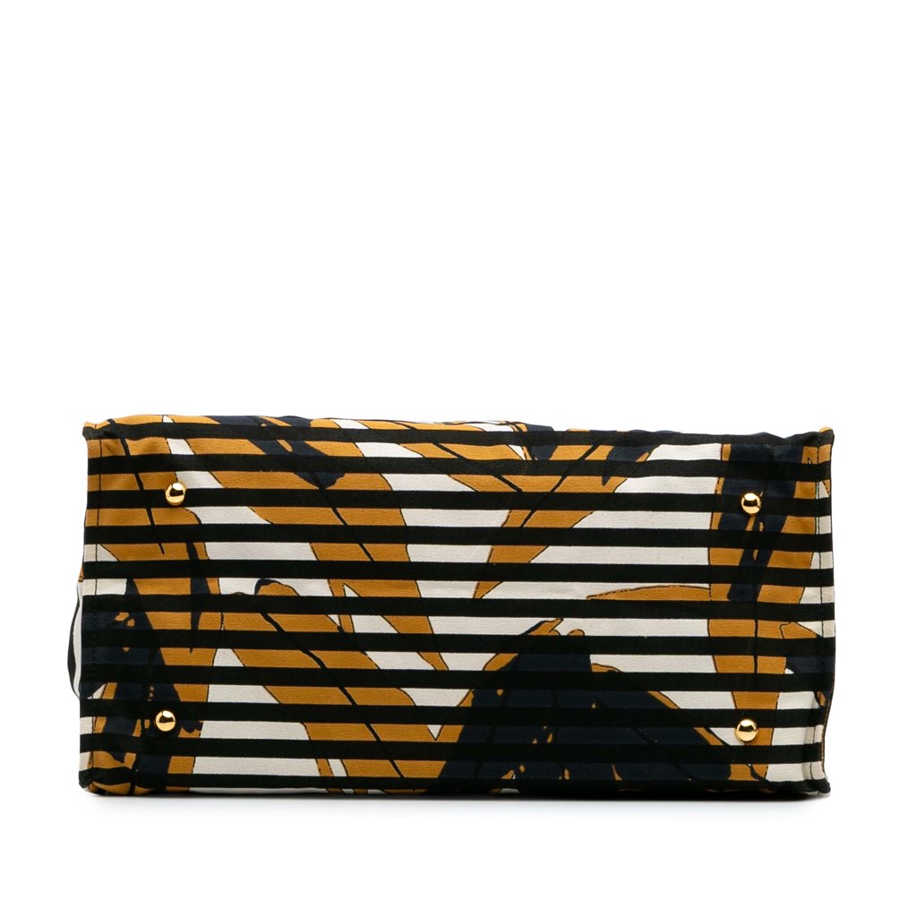 Marni Printed Canvas Striped Floral Crossbody - 3