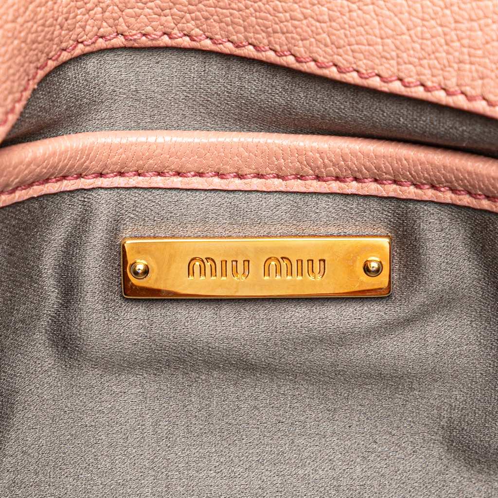 Miu Miu Goatskin Madras Crystal Studded Clutch - Detail 1