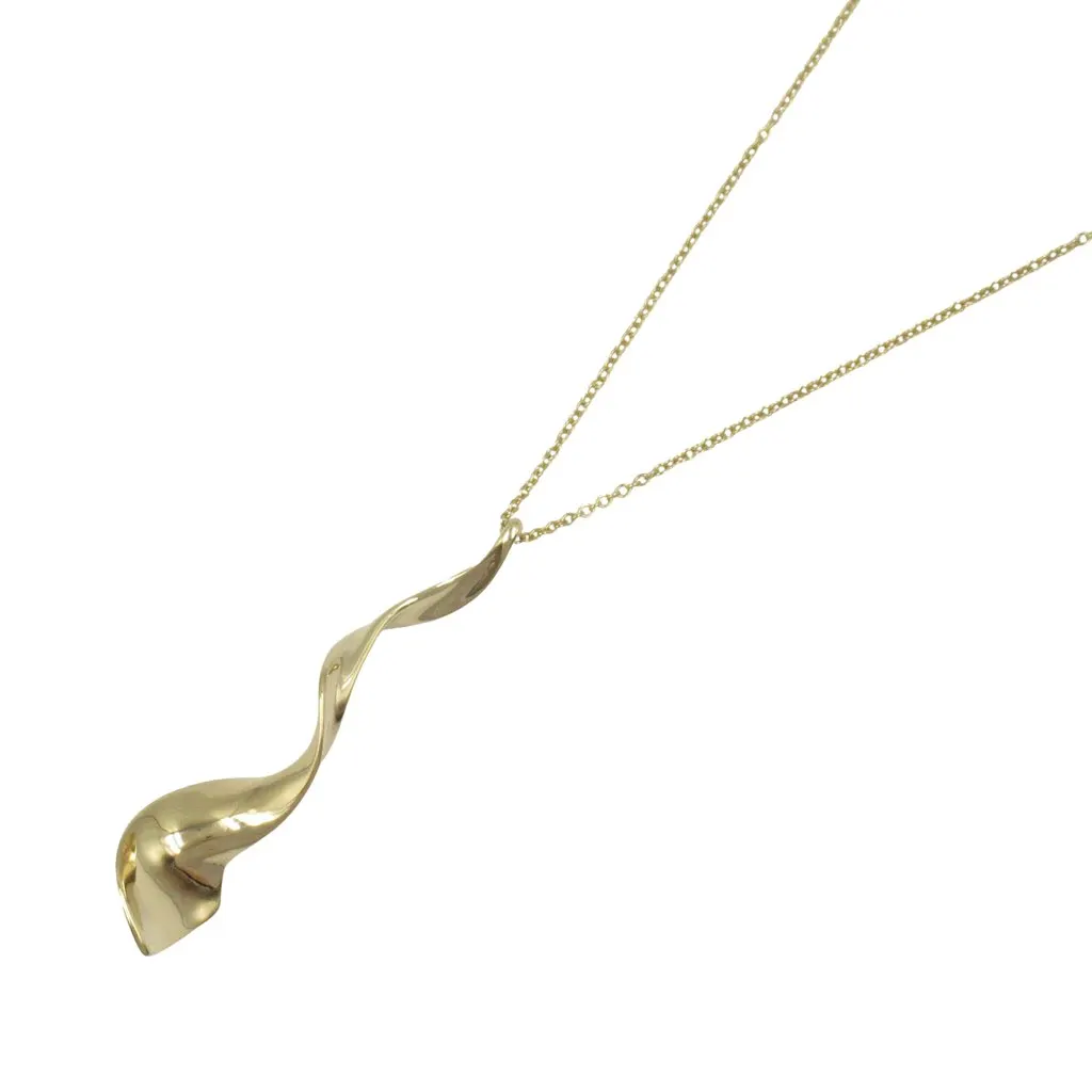 Tiffany & Co 18K Yellow Gold Frank Gehry Orchid Drop Necklace Gold Gold Good - Inside View